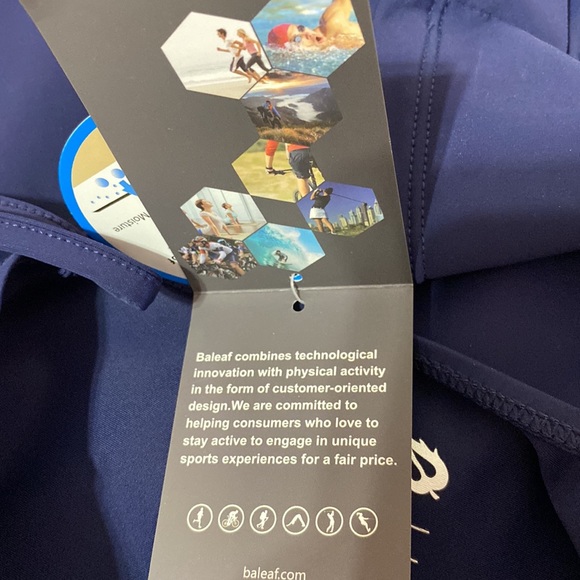 BALEAF Swim Womens Navy Blue Tankini Top NWT Size 34 - Picture 4 of 8